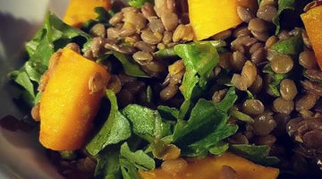 Lentils with Arugula and Roasted Butternut Squash